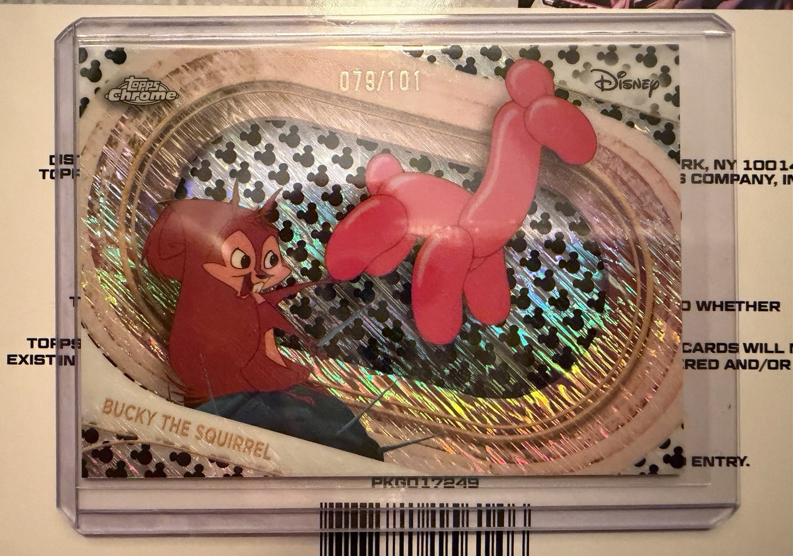 2025 Topps Chrome Disney - Bucky The Squirrel #23 /101 2025 Topps Chrome Disney - Bucky The Squirrel #23 /101