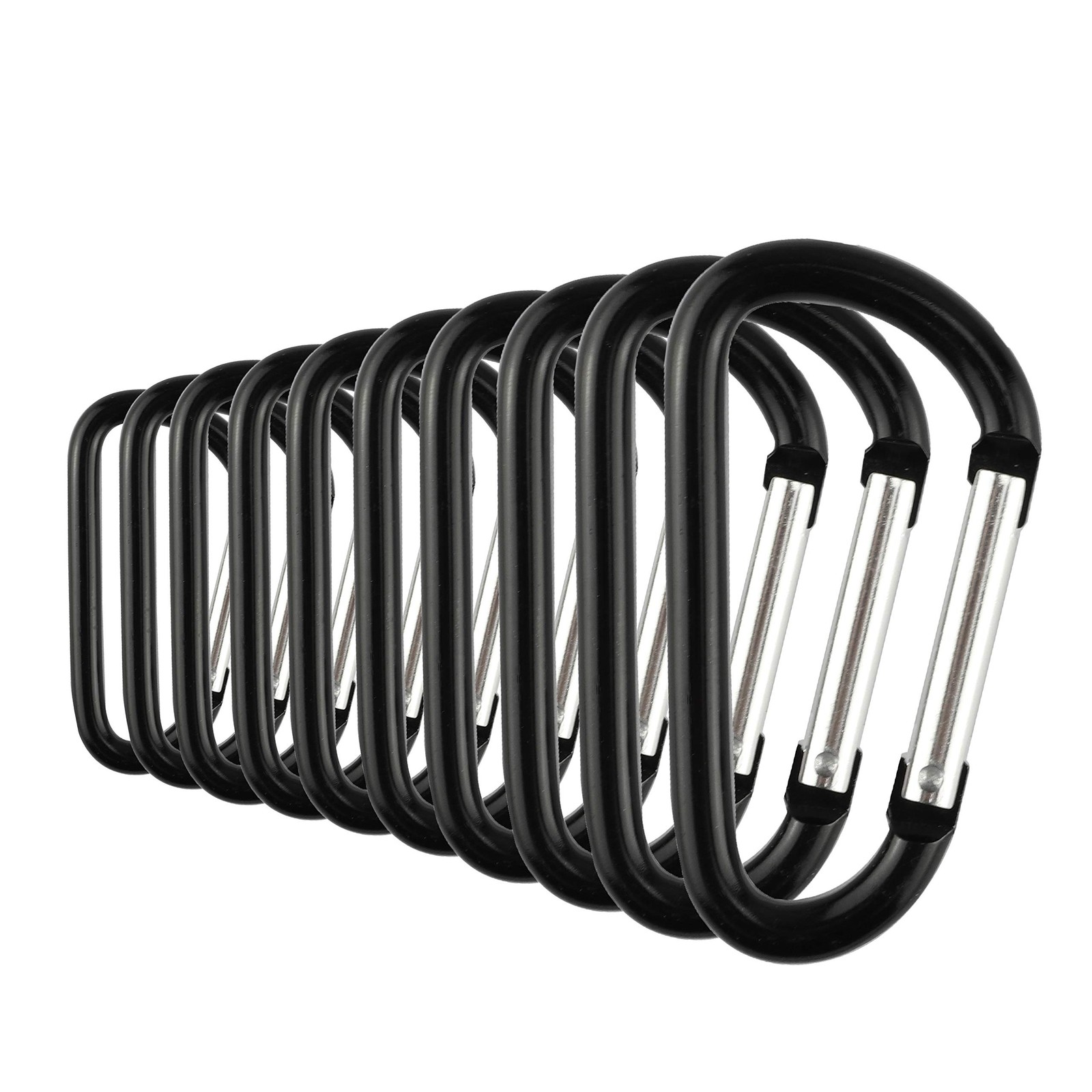 SWATOM Aluminum Carabiner Clip Snap Hook Keyring 1.5/1.9/2.2/2.4/2.8 Inch Car...