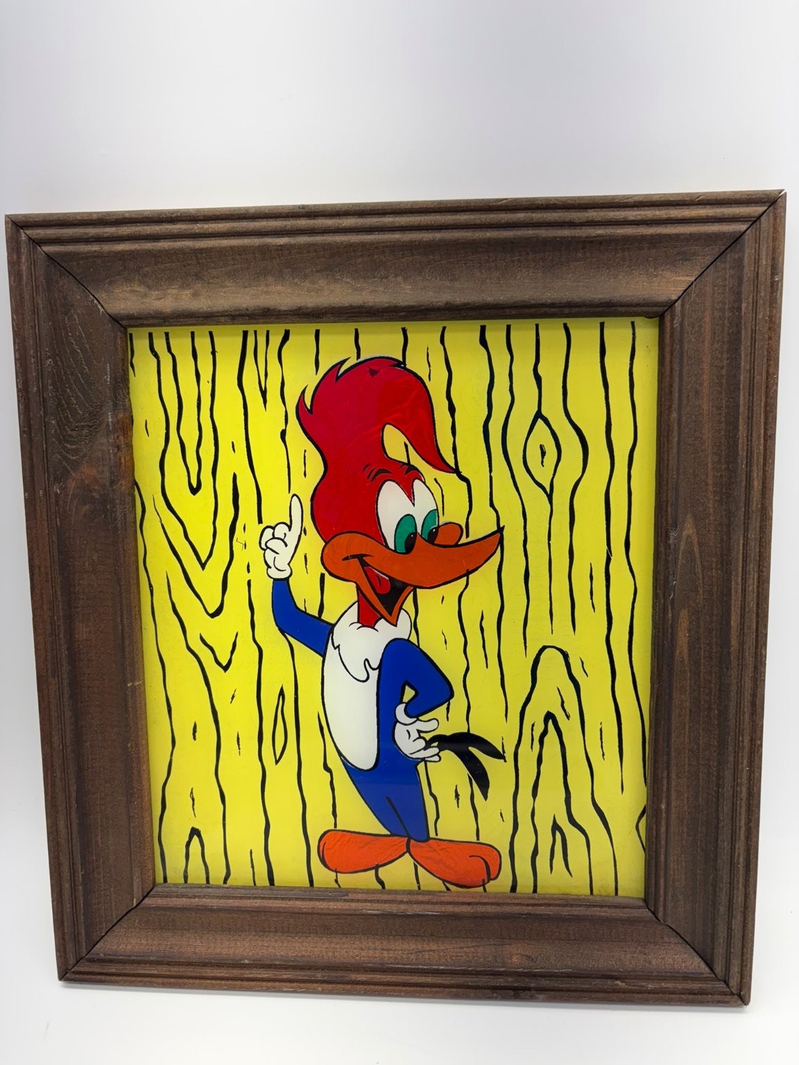 Vintage Woody Woodpecker Framed Animation Art Carinval Prize Vintage Woody Woodpecker Framed Animation Art Carinval Prize