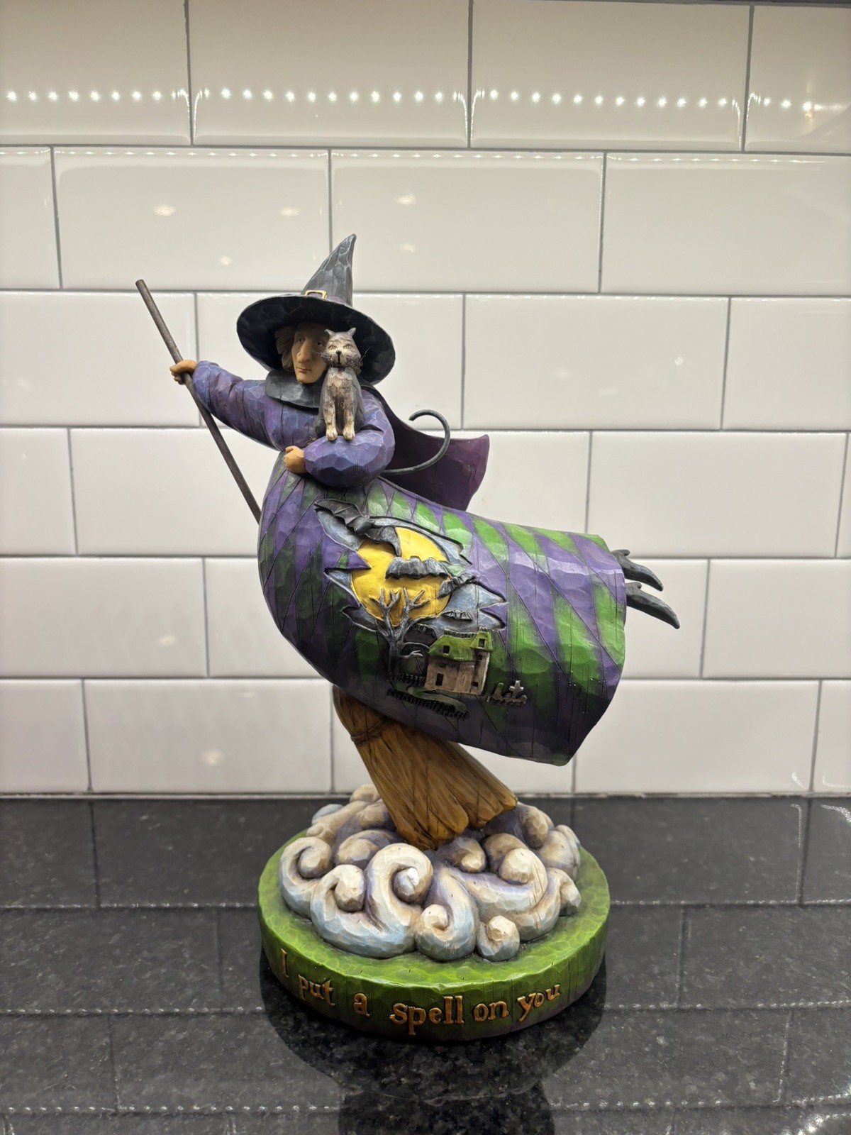 Jim Shore Halloween I PUT A SPELL ON YOU Witch Broom Retired 2004 w/ Box 118102 Jim Shore Halloween I PUT A SPELL ON YOU Witch Broom Retired 2004 w/ Box 118102