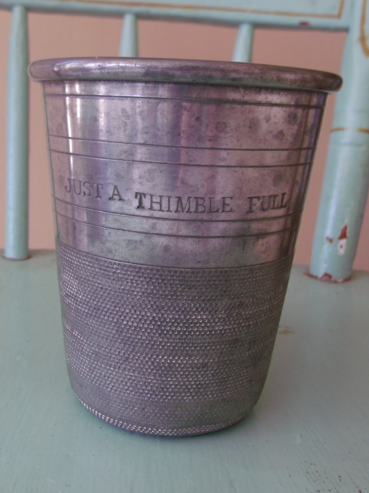 Vintage English Sheffield Pewter Tankard Thimble Vintage English Sheffield Pewter Tankard Thimble