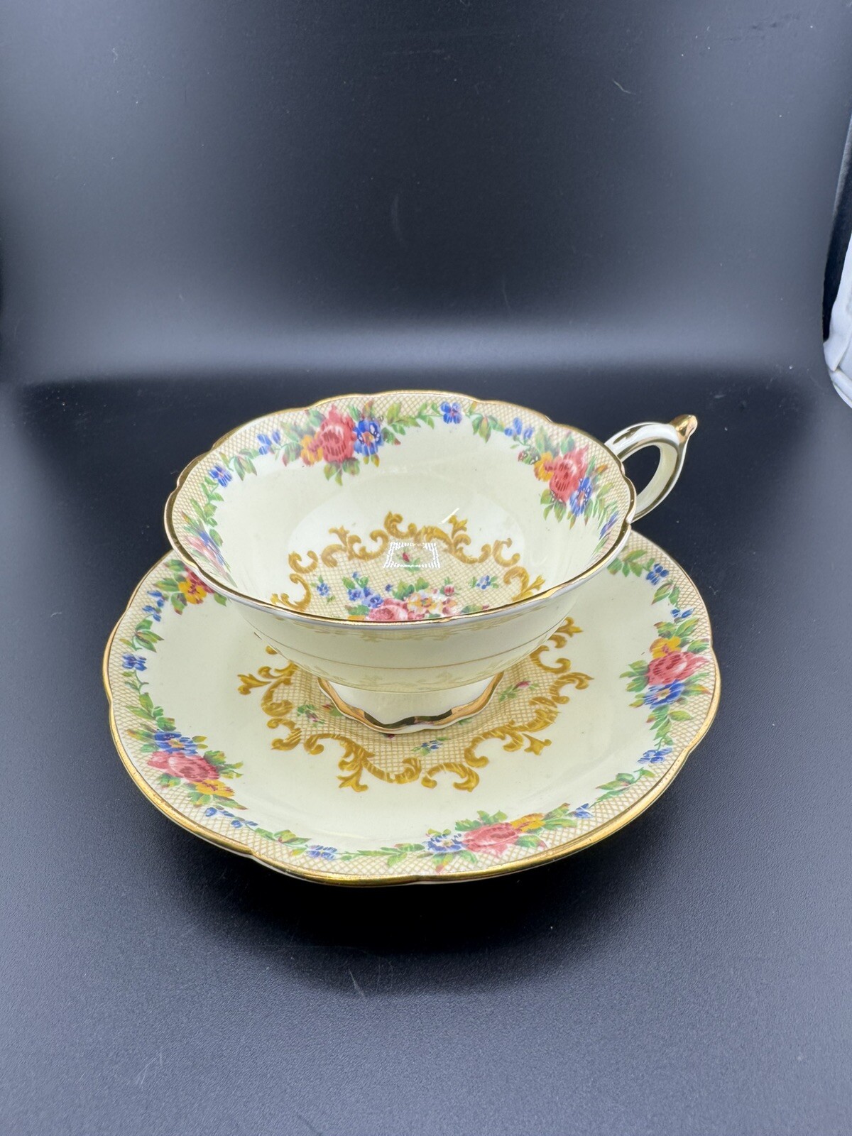 Paragon Minuet Teacup And Saucer, Double Warrant England Tea Cup Duo