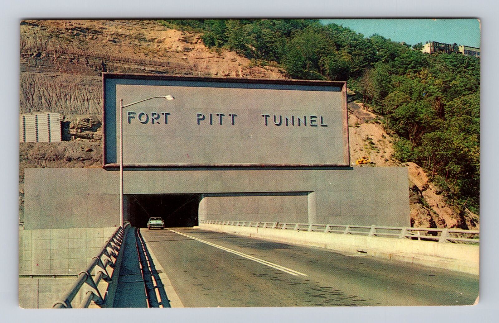 Pittsburg PA-Pennsylvania, Fort Pitt Tunnel, Mt. Washington, Vintage Postcard