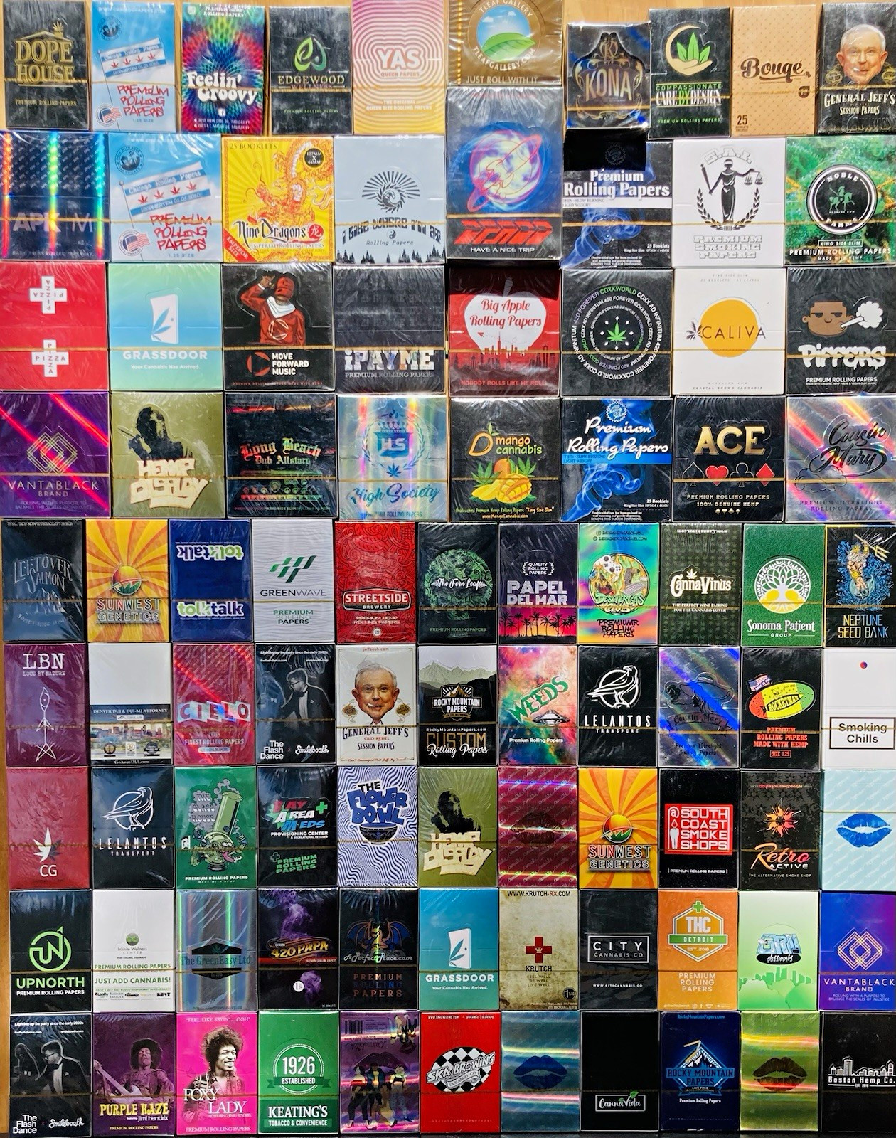 10 PACKS Assorted VERY RARE Rolling Papers Assorted Variety Pack (WuTang-others)