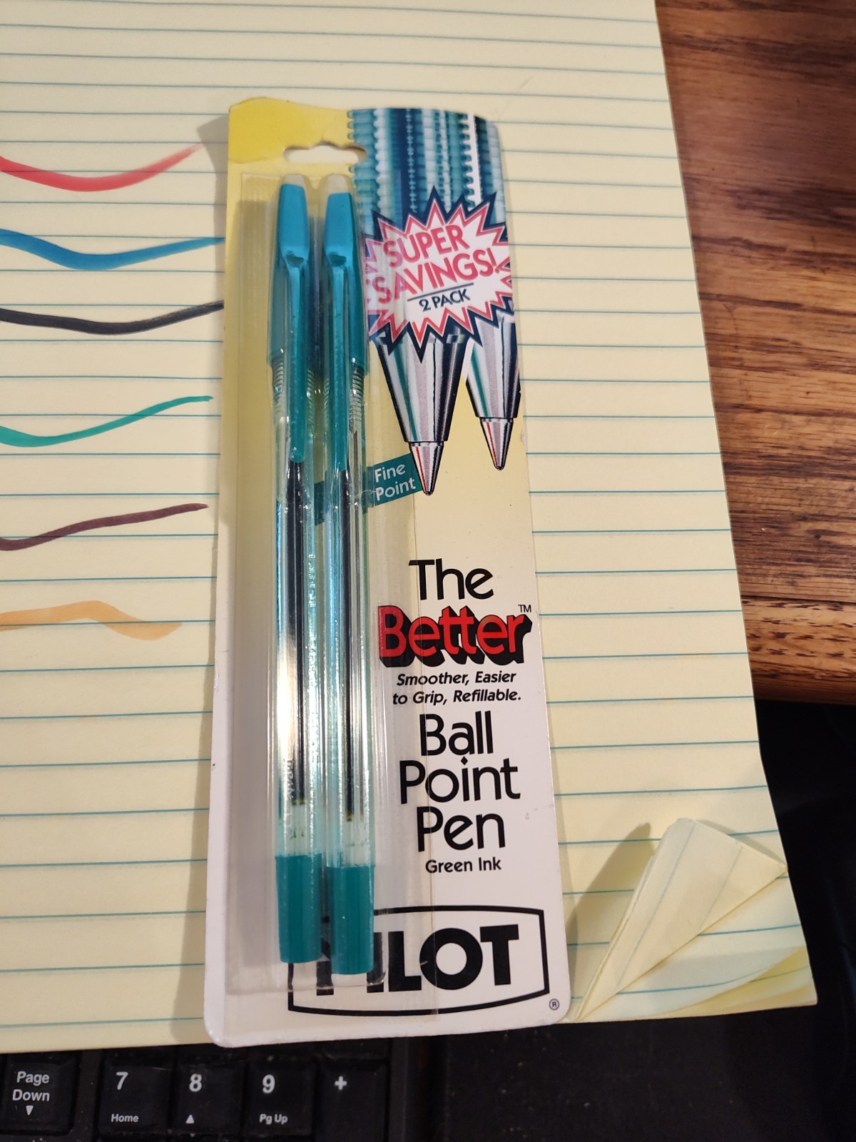 VTG Pilot The Better Ball Point Pen 2 Pack GREEN Medium Point BP-178 NEW VTG Pilot The Better Ball Point Pen 2 Pack GREEN Medium Point BP-178 NEW