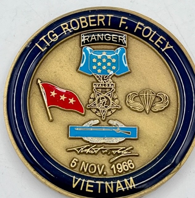 Lt Gen Robert F Foley U.S. Army Ranger MOH Recipient Vietnam War Challenge Coin