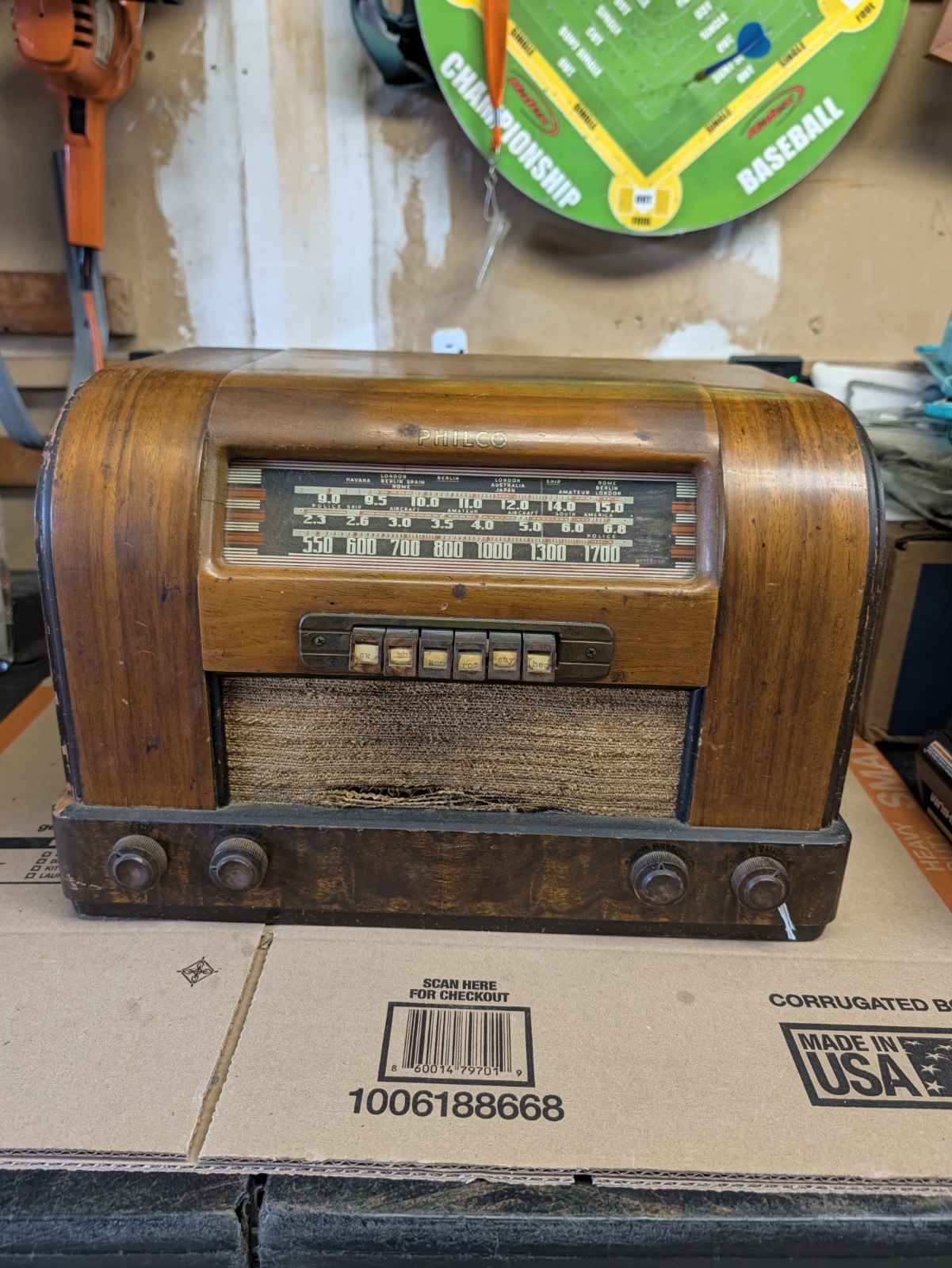 Vintage 1941 PHILCO table top Radio Model 42-345 code 121 Original Turns On Rare Vintage 1941 PHILCO table top Radio Model 42-345 code 121 Original Turns On Rare