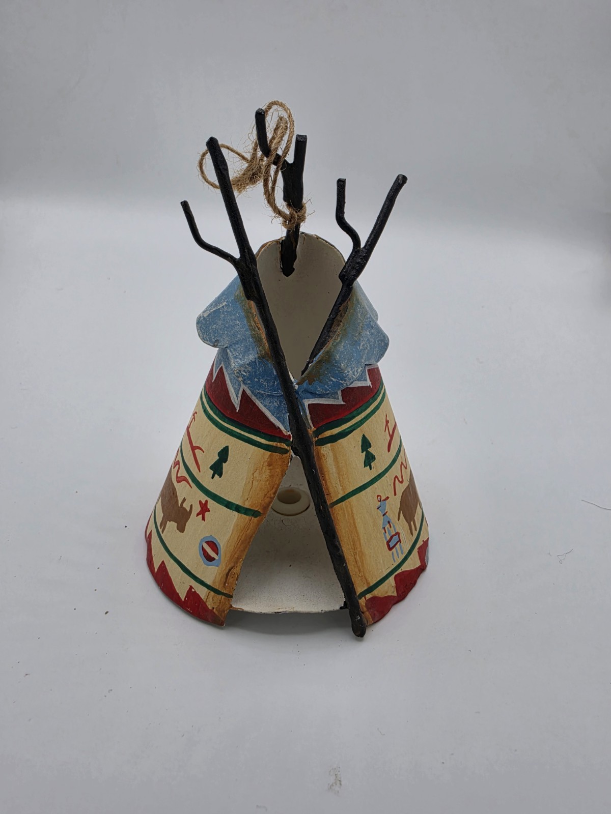 Hand painted Metal Native American Teepee Hand painted Metal Native American Teepee