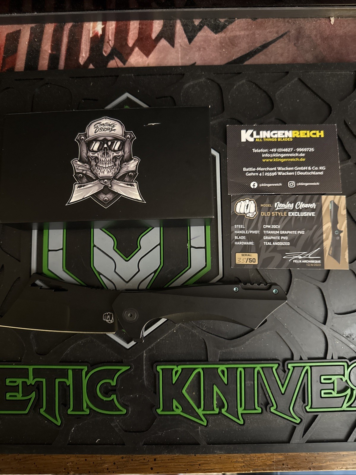 Something Obscene SOC Nemley Cleaver #35 Of 50 KlingenReich Exclusive Something Obscene SOC Nemley Cleaver #35 Of 50 KlingenReich Exclusive
