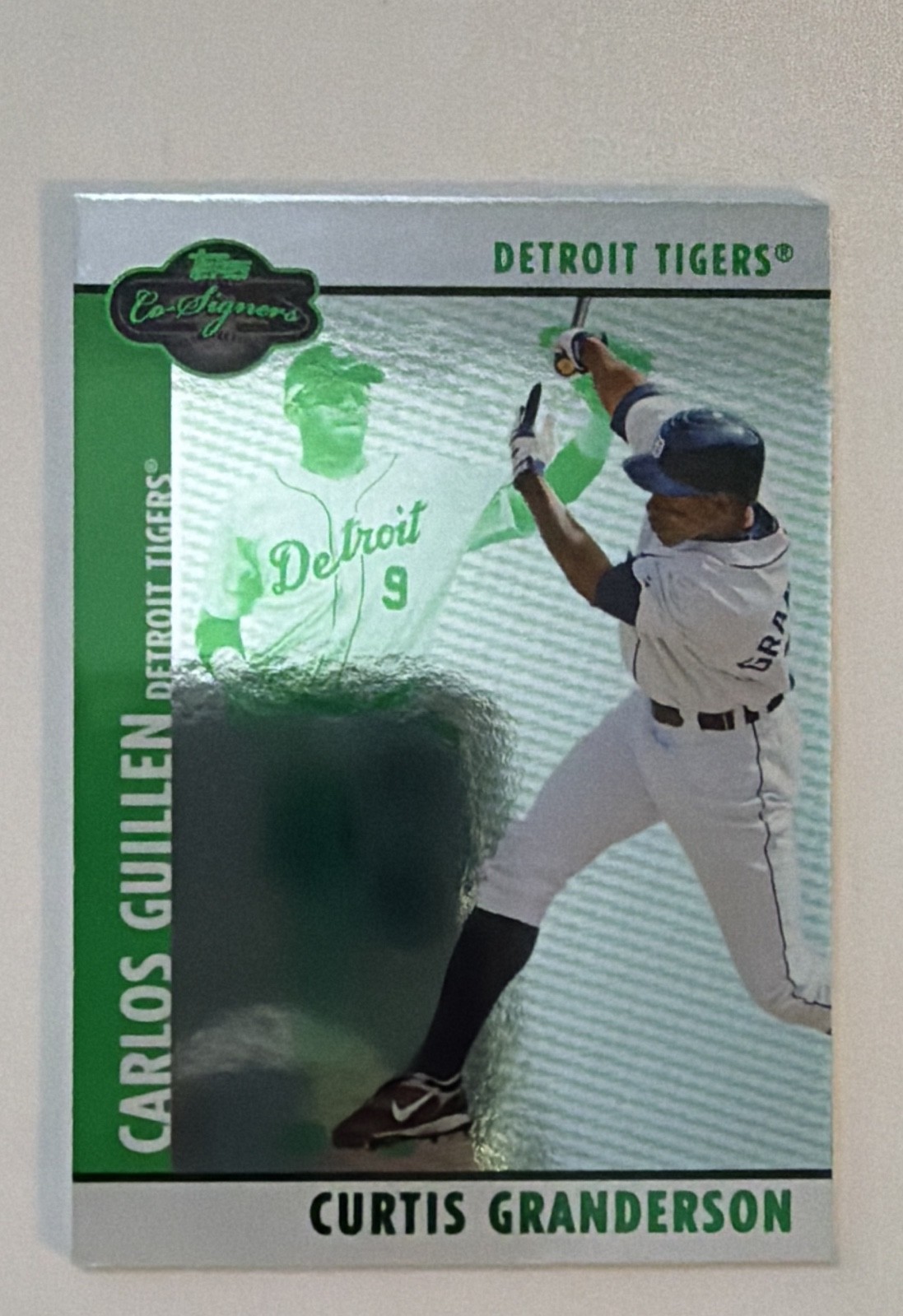 2008 Topps Co-Signers Curtis Granderson Carlos Guillen #033 Silver Green 151/200 2008 Topps Co-Signers Curtis Granderson Carlos Guillen #033 Silver Green 151/200