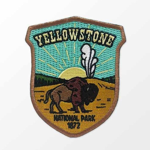 Yellowstone National Park Patch Iron-On Applique Souvenir Gift Yellowstone National Park Patch Iron-On Applique Souvenir Gift