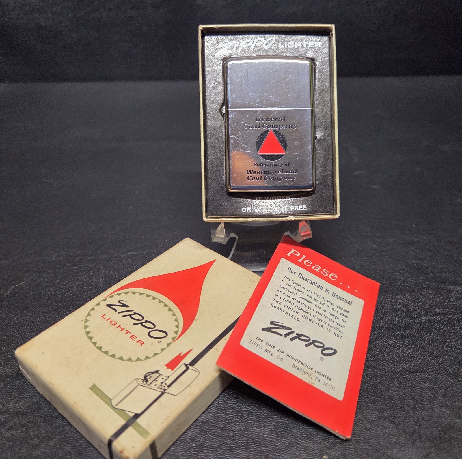 Vintage 1970 Zippo Lighter MIB General Coal Company Full Size Never Fired Vintage 1970 Zippo Lighter MIB General Coal Company Full Size Never Fired