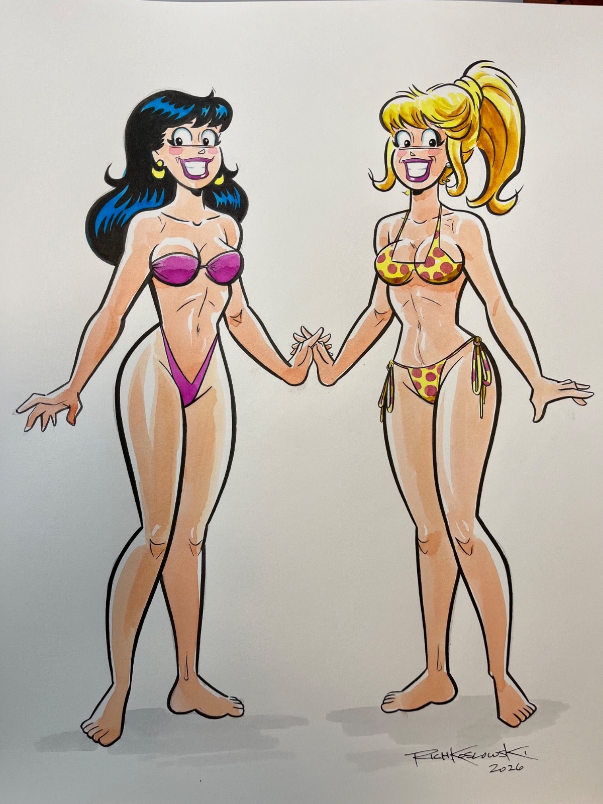 Betty & Veronica Original Watercolor Illustration by Rich Koslowski 9 Betty & Veronica Original Watercolor Illustration by Rich Koslowski 9