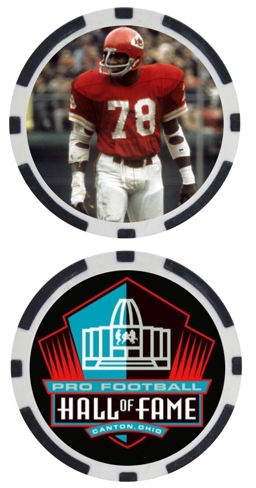 BOBBY BELL - PRO FOOTBALL HALL OF FAMER - COLLECTIBLE POKER CHIP