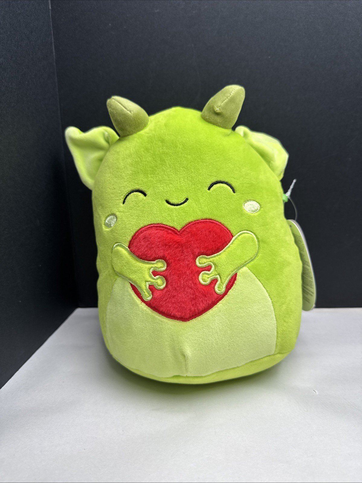 Squishmallows 8” Goblin Green Holding Heart Fitzy Plush New Nwt Birthday Love Squishmallows 8” Goblin Green Holding Heart Fitzy Plush New Nwt Birthday Love