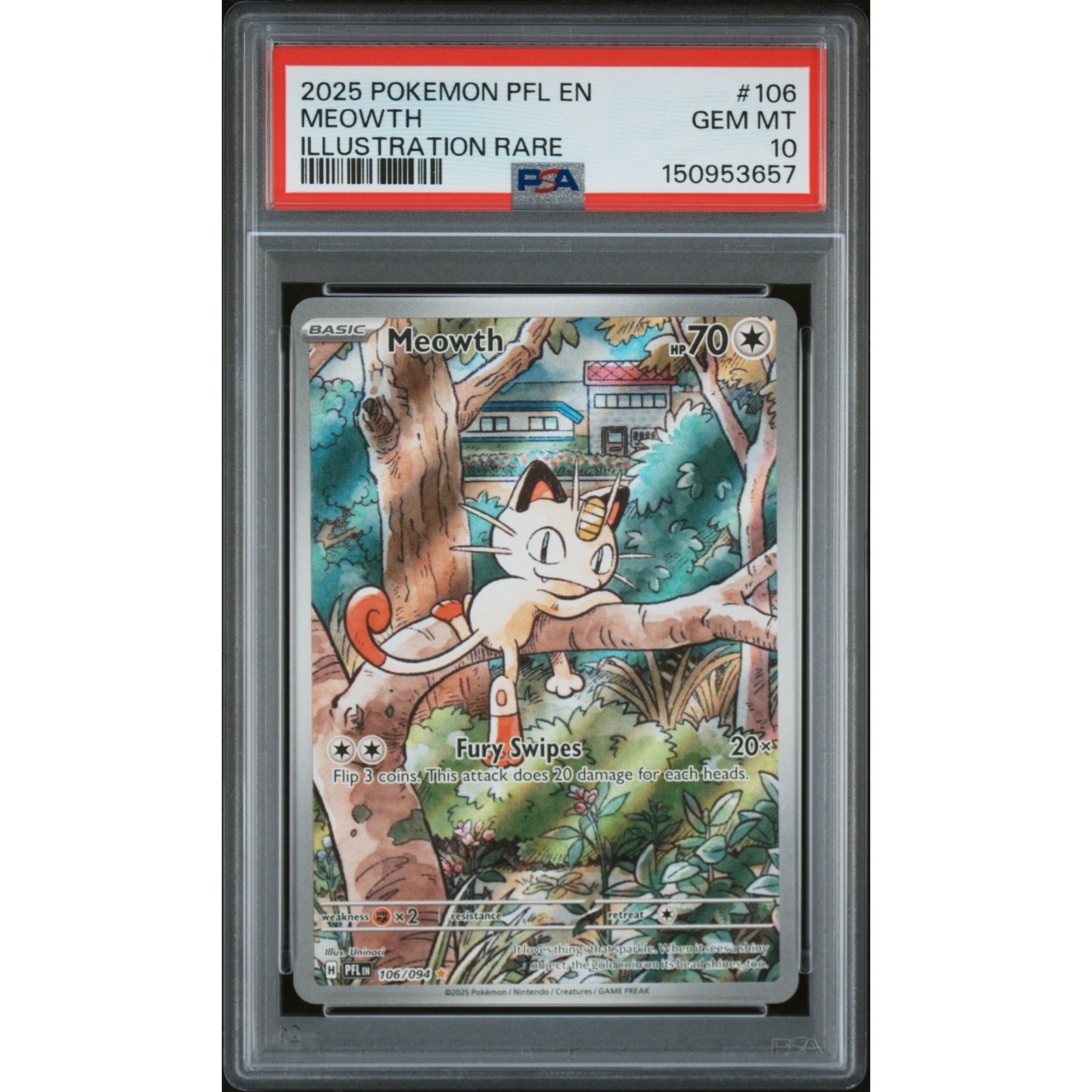2025 POKEMON PFL EN-PHANTASMAL FLAMES #106 MEOWTH ILLUSTRATION RARE 2025 POKEMON PFL EN-PHANTASMAL FLAMES #106 MEOWTH ILLUSTRATION RARE