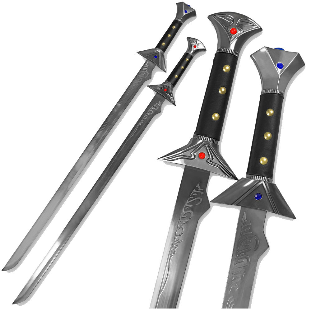 Drizzt Do'Urden Scimitar Sword Set Twinkle & Icingdeath Steel Forgotten Realms Drizzt Do'Urden Scimitar Sword Set Twinkle & Icingdeath Steel Forgotten Realms