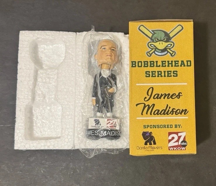 RARE Madison Mallards Bobblehead James Madison SGA- NEW RARE Madison Mallards Bobblehead James Madison SGA- NEW