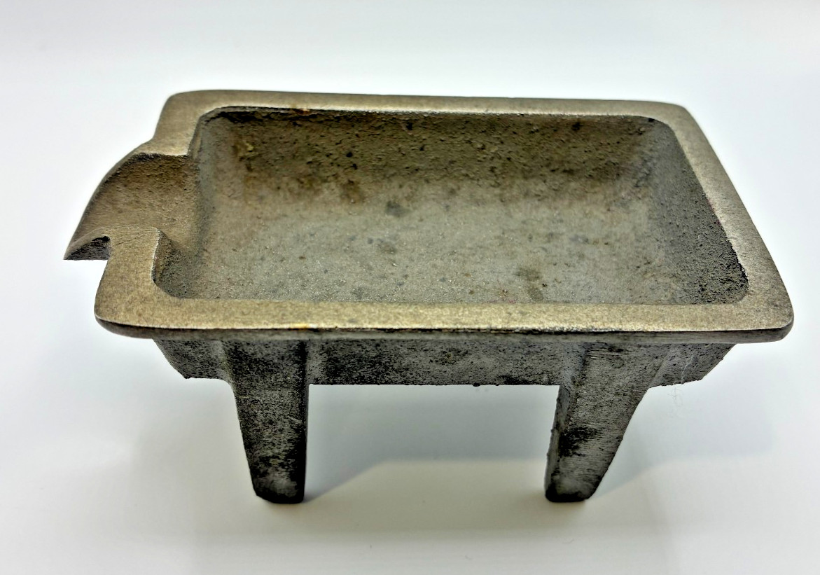 Antique Aluminum Mini Ingot Mold Trough 3.75\