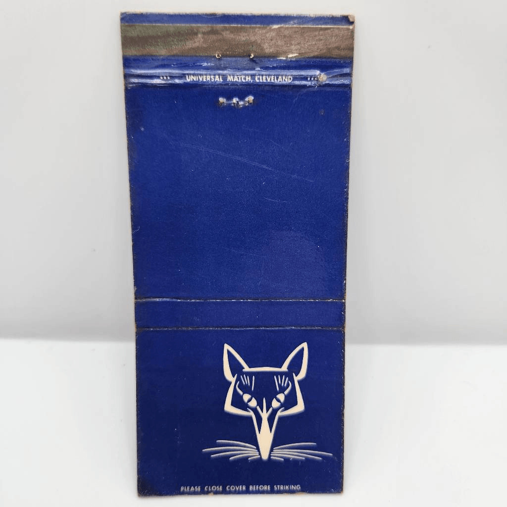 Vintage Matchcover The Blue Fox 11706 Clifton Blvd Cleveland Ohio