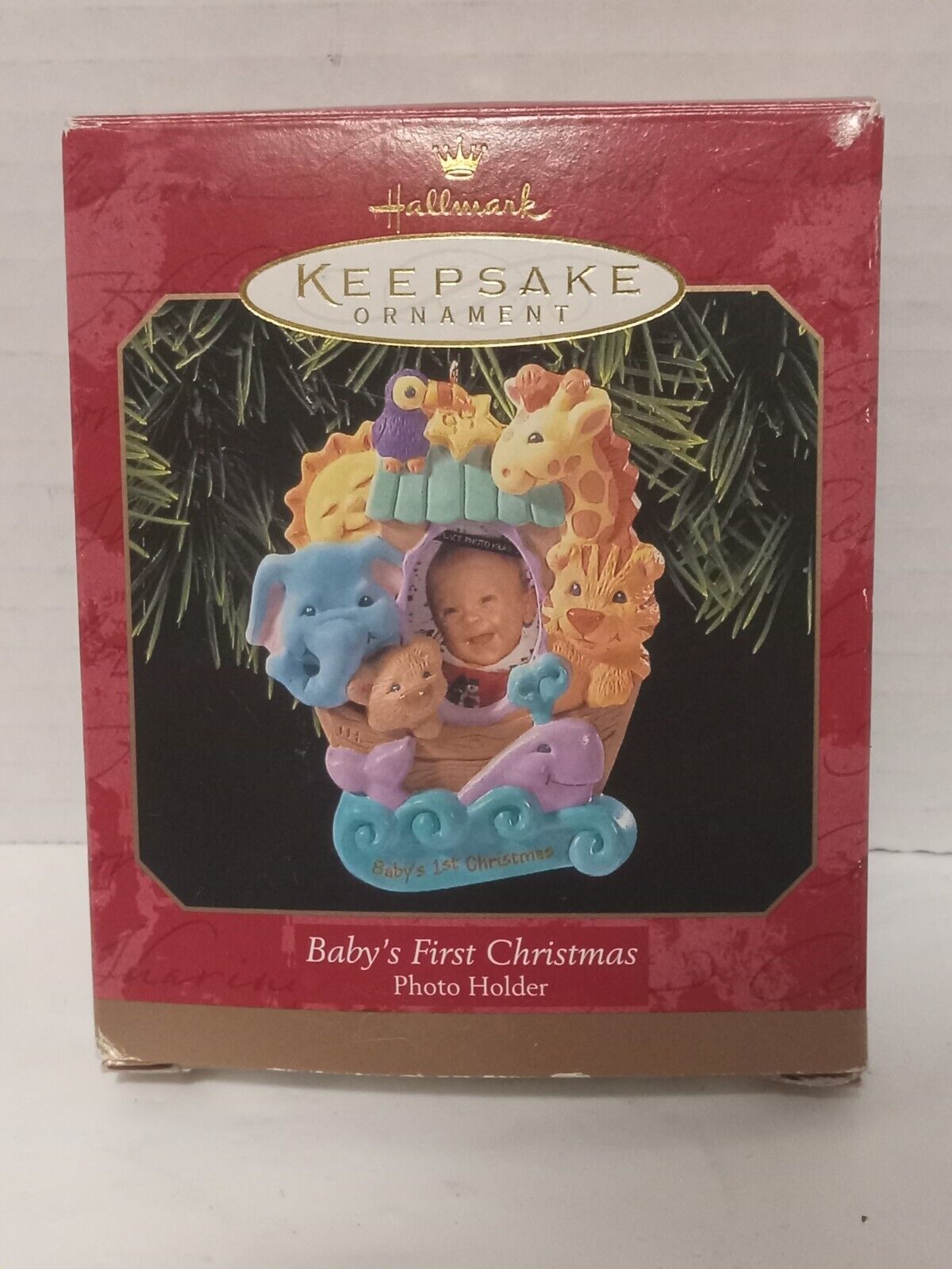 Vintage 1999 Hallmark Keepsake Ornament Photo Holder Baby's First Christmas 