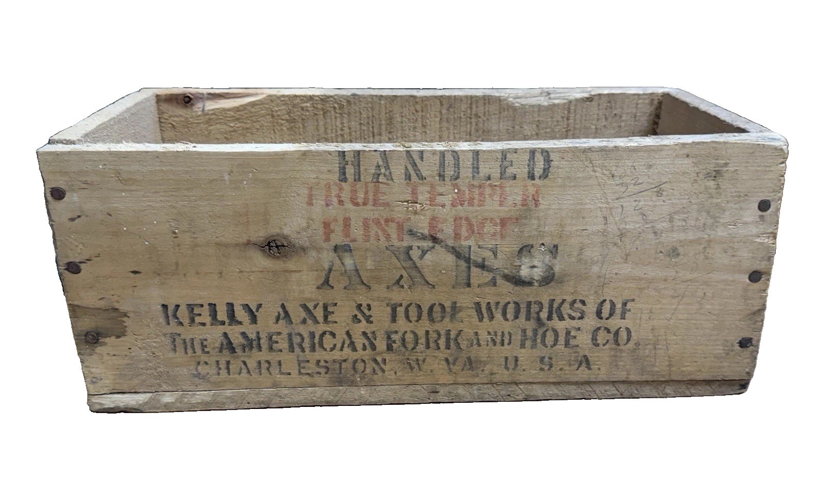 Rare Kelly Axes Tool Works wood box 3.5 Rare Kelly Axes Tool Works wood box 3.5