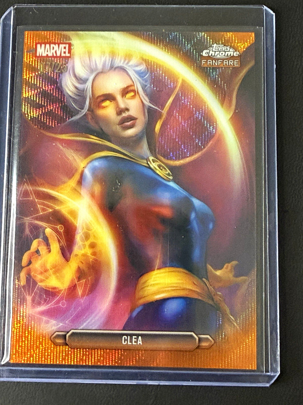 Topps 2026 Topps Chrome Marvel Comics Clea Fanfare Insert FF-09 Orange Wave /25 Topps 2026 Topps Chrome Marvel Comics Clea Fanfare Insert FF-09 Orange Wave /25