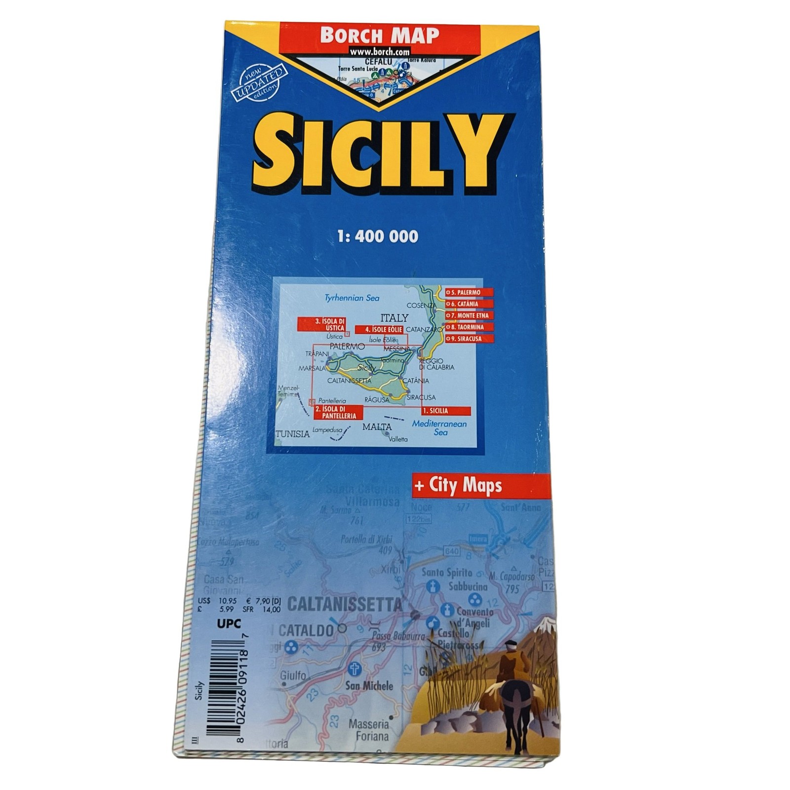Borch Map Sicily 1:400 000 Updated Edition Travel Map City Maps 2006 Borch Map Sicily 1:400 000 Updated Edition Travel Map City Maps 2006