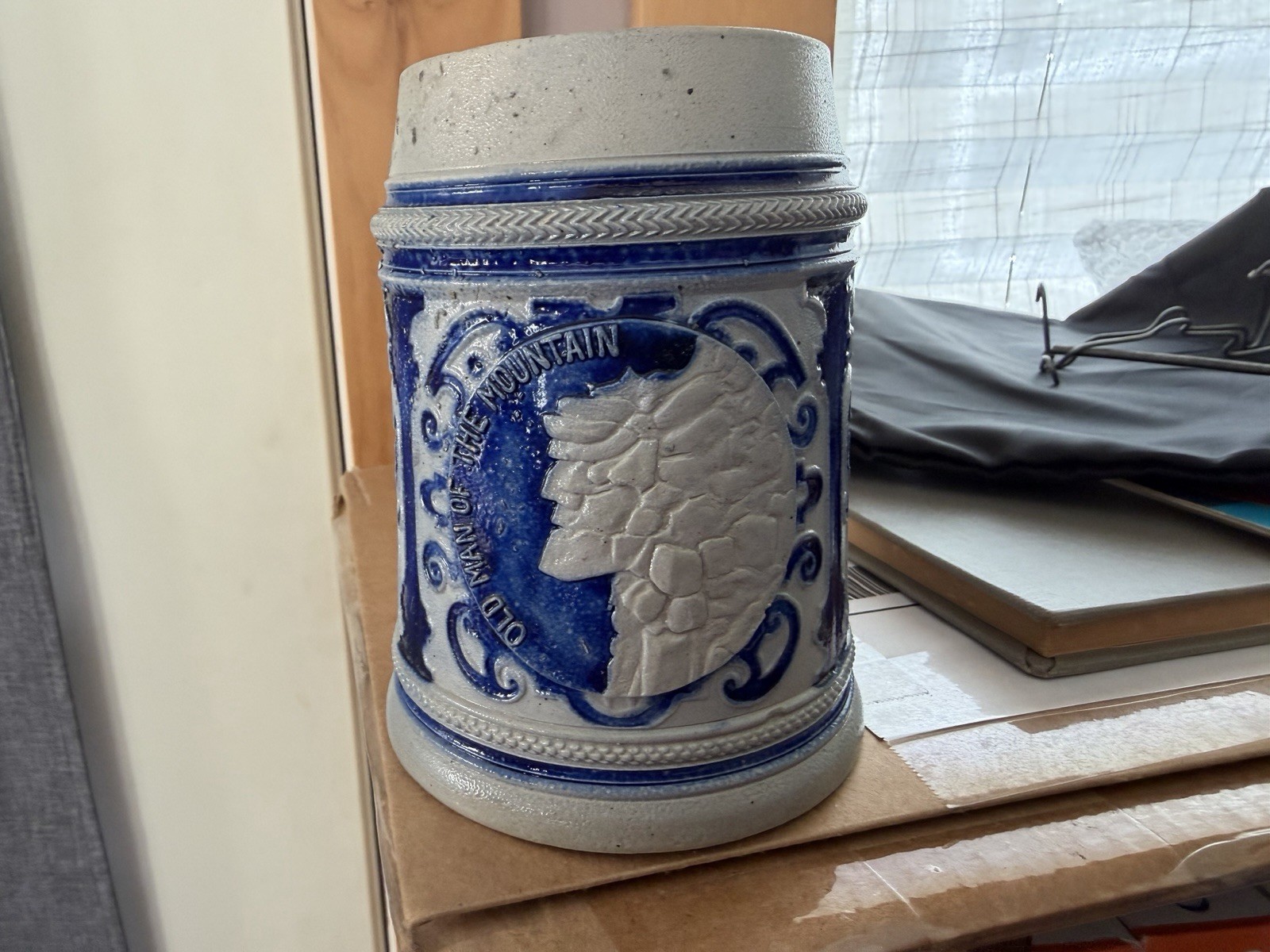 Rare Antique New Hampshire Old Man Of The Mountain Pitcher Stein Rare Antique New Hampshire Old Man Of The Mountain Pitcher Stein