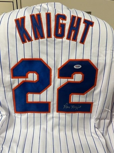 Ray Knight #22 Custom Sewn Autographed New York Mets Jersey PSA