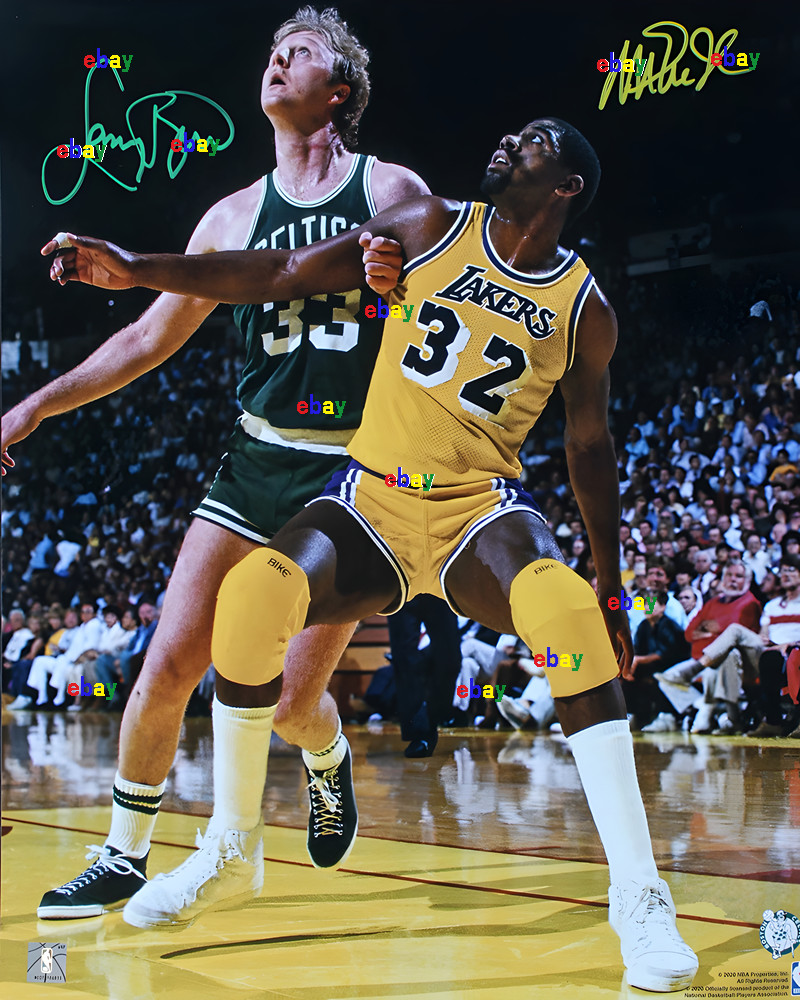 LARRY BIRD & MAGIC JOHNSON SIGNED REPRINT BASKETBALL LEGENDS 8\ LARRY BIRD & MAGIC JOHNSON SIGNED REPRINT BASKETBALL LEGENDS 8\