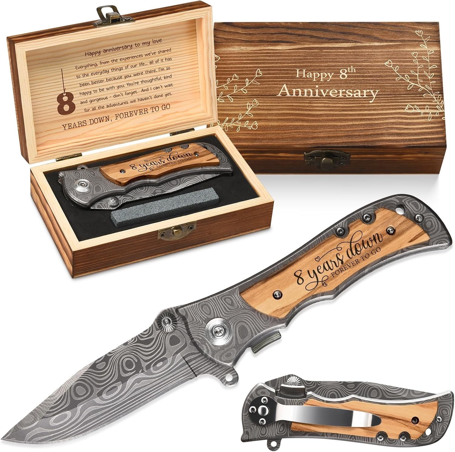 NEW 8th Wedding Anniversary Bronze Gift for Men Husband Keepsake Fast Shipping
