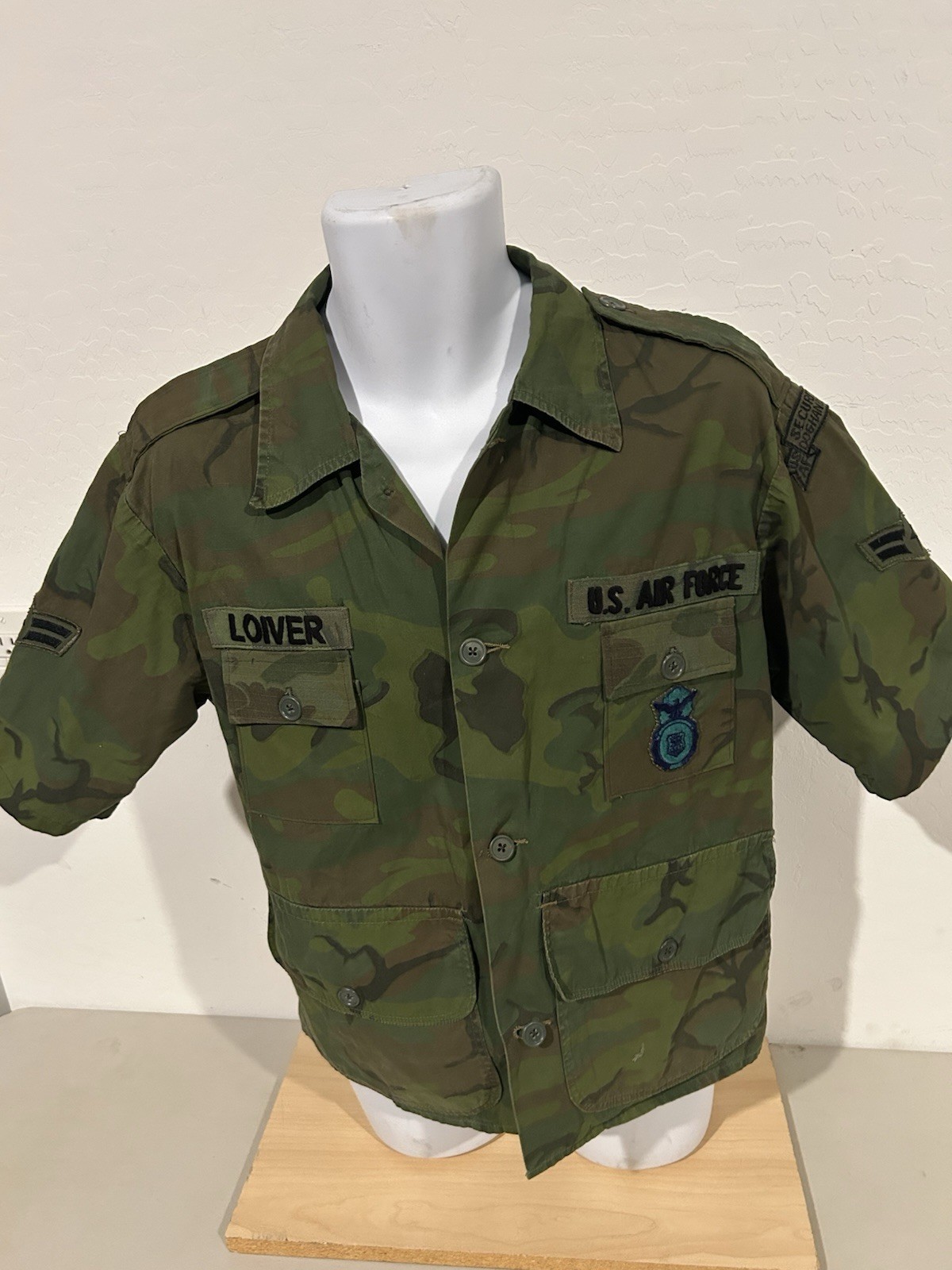 Original Vietnam War Era USAF MP Theater Tunic On ARVN “invisible” M1948 Camo Original Vietnam War Era USAF MP Theater Tunic On ARVN “invisible” M1948 Camo