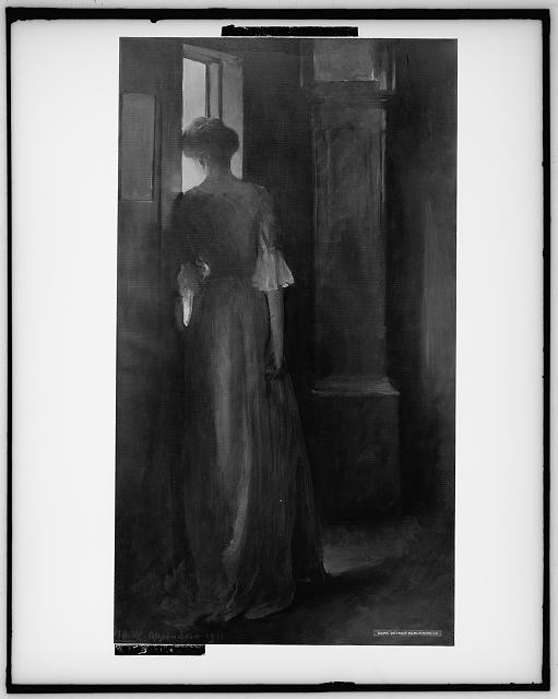 Photo:Woman at Window Vintage Interior Scene c1911-1920