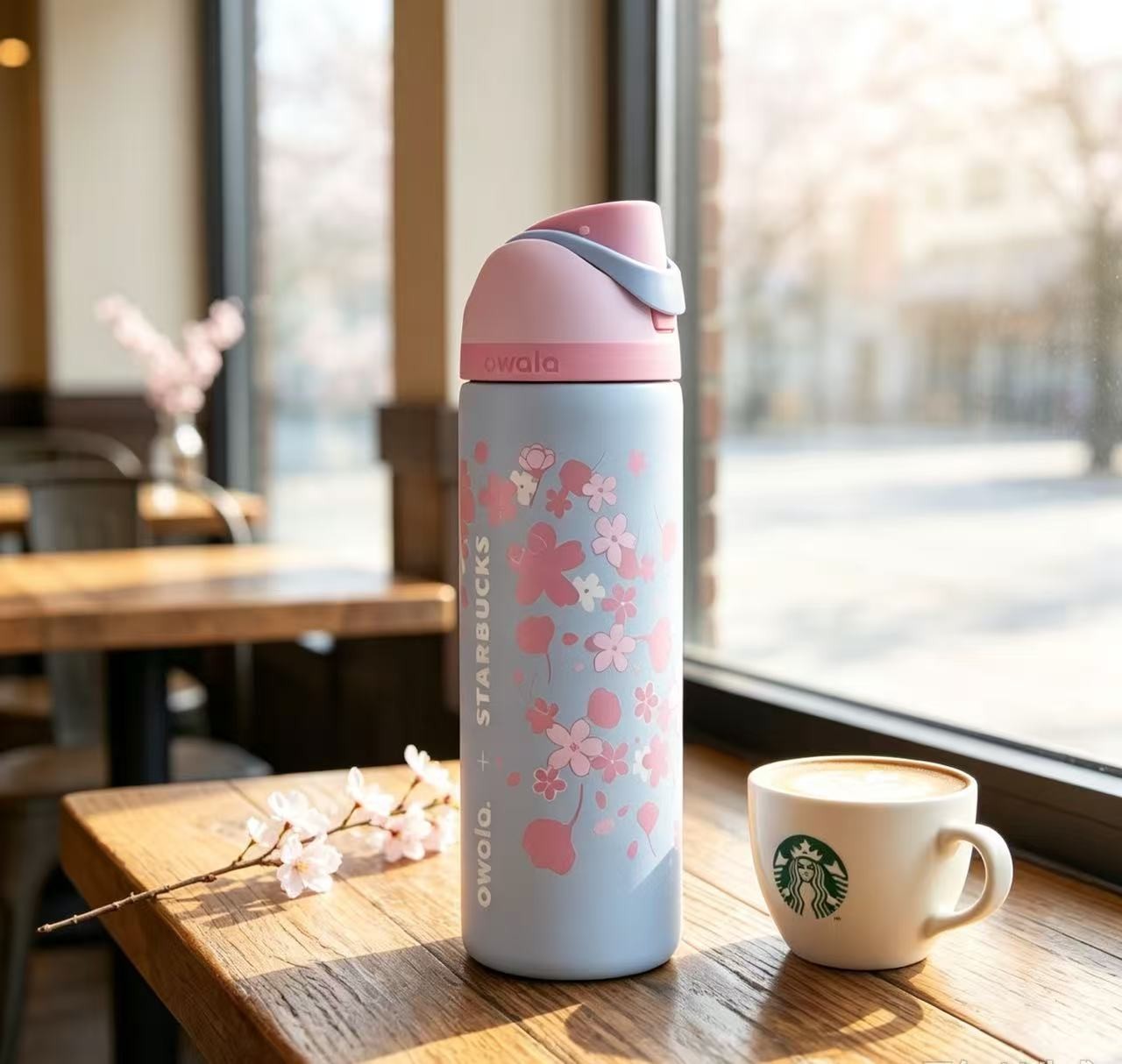 LUXURY NEW 2026 Starbucks&Owala Sakura Limited Insulated Water Bottle Straw Cup LUXURY NEW 2026 Starbucks&Owala Sakura Limited Insulated Water Bottle Straw Cup
