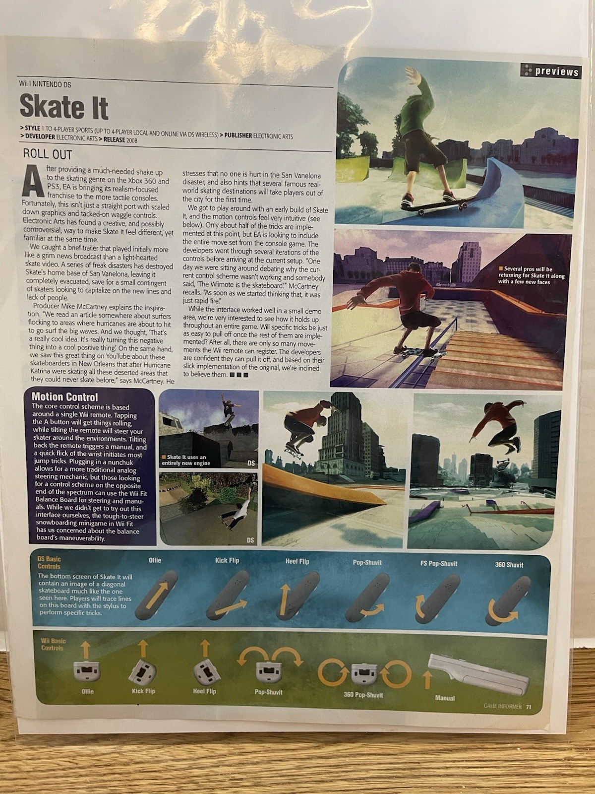 Skate It Nintendo DS 2008 Print Ad EA Skateboarding Game Skate It Nintendo DS 2008 Print Ad EA Skateboarding Game