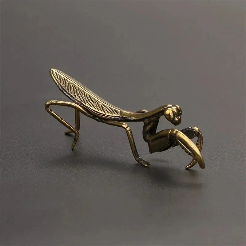 Metal Animal Ornament Home Vintage Brass Mantis Figurine Decor Fashion Gift Metal Animal Ornament Home Vintage Brass Mantis Figurine Decor Fashion Gift
