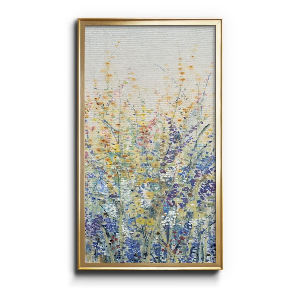 Renditions Gallery Wildflower Panel I 8x16 Gold Framed Canvas Wall Art Renditions Gallery Wildflower Panel I 8x16 Gold Framed Canvas Wall Art