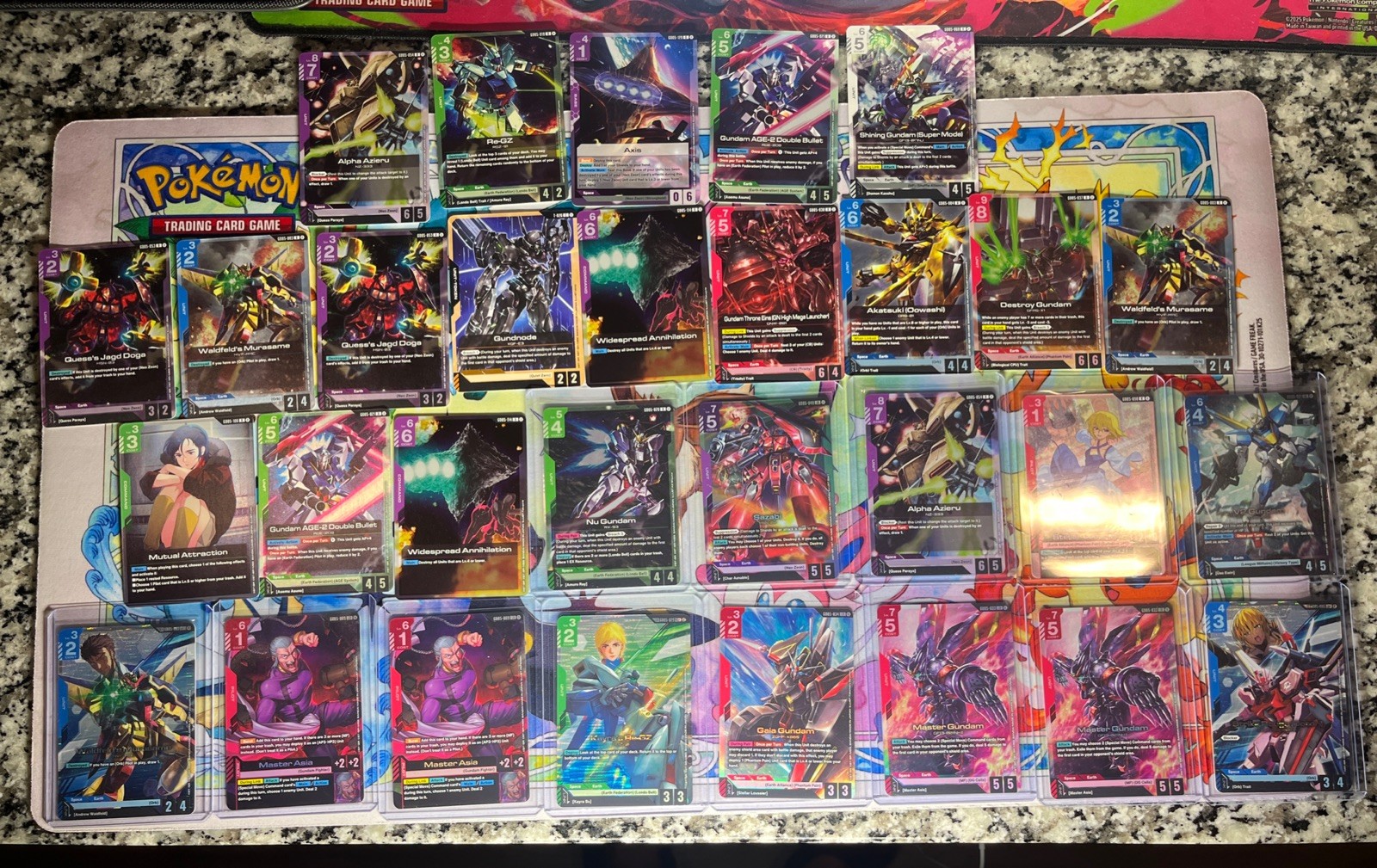 Gundam Card Game: Foil / Hit Lot: 30 Cards Total Nm Condition