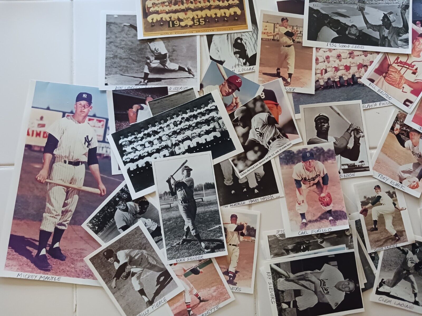 90 Pictures Baseball 1950s Mickey Mantle Duke Snider Jackie Robinson  Drysdale