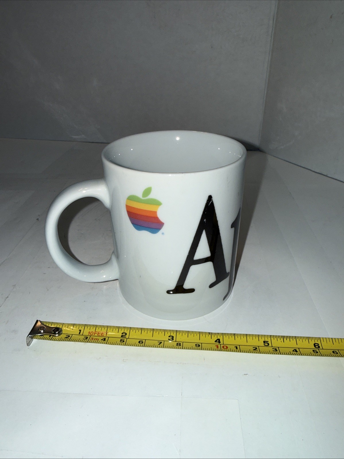 Vintage White Ceramic Apple Computer Coffee Mug Rainbow Apple Logo Vintage White Ceramic Apple Computer Coffee Mug Rainbow Apple Logo