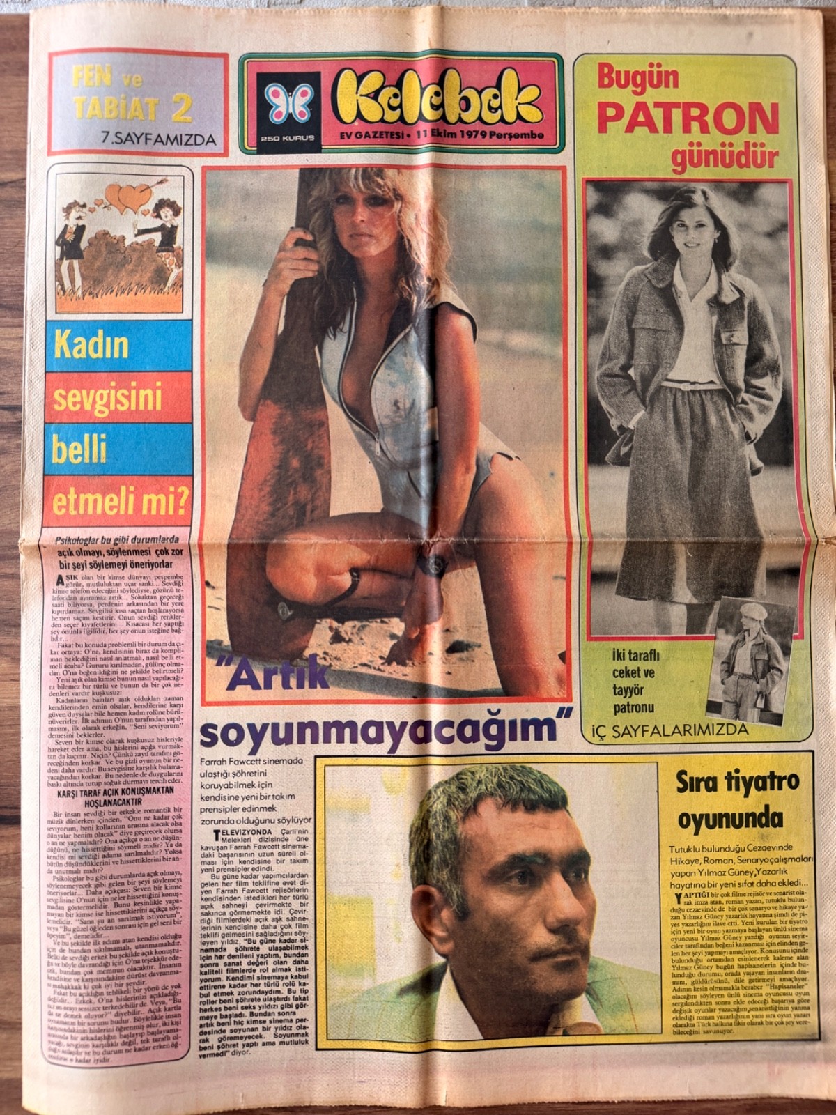 Farrah Fawcett 1979 Turkish Newspaper Cover Charlie’s Angels Very Rare Vintage