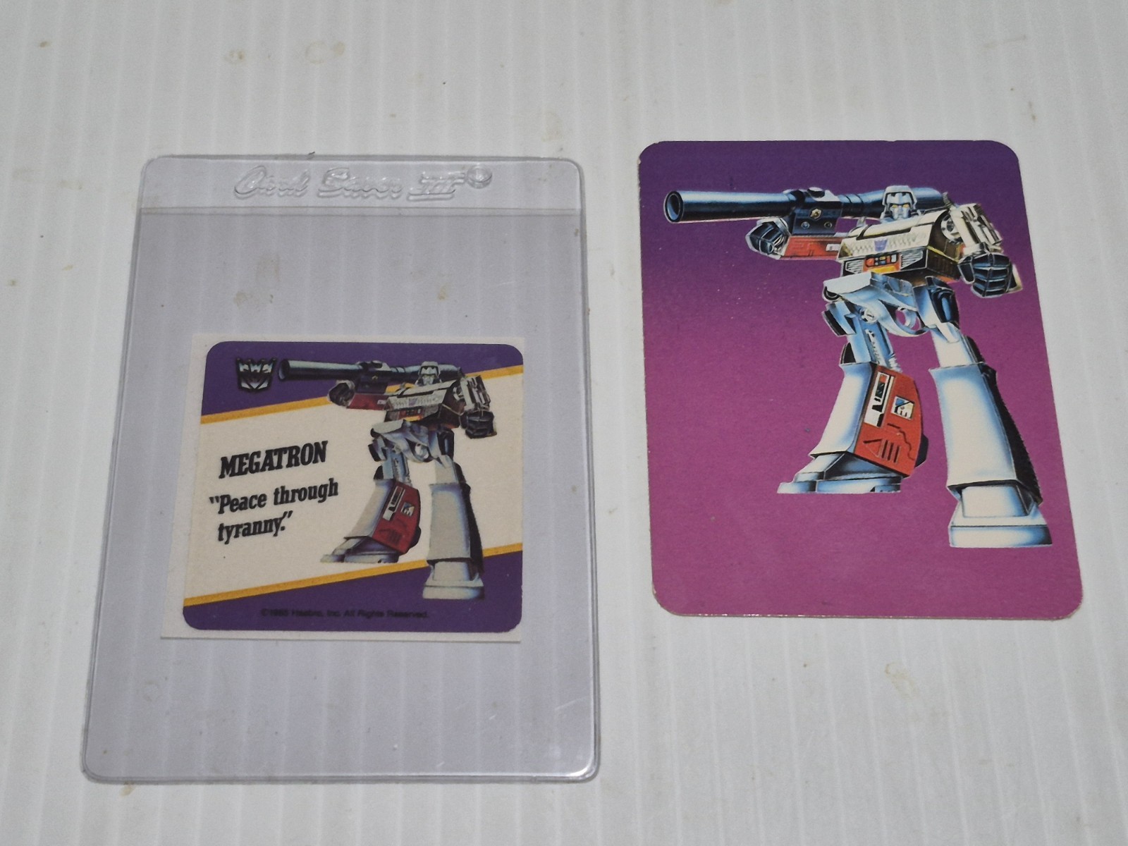 Transformers G1 Megatron 1985 Hasbro Action Card # 97 Rare Purple Variant - Exc Transformers G1 Megatron 1985 Hasbro Action Card # 97 Rare Purple Variant - Exc