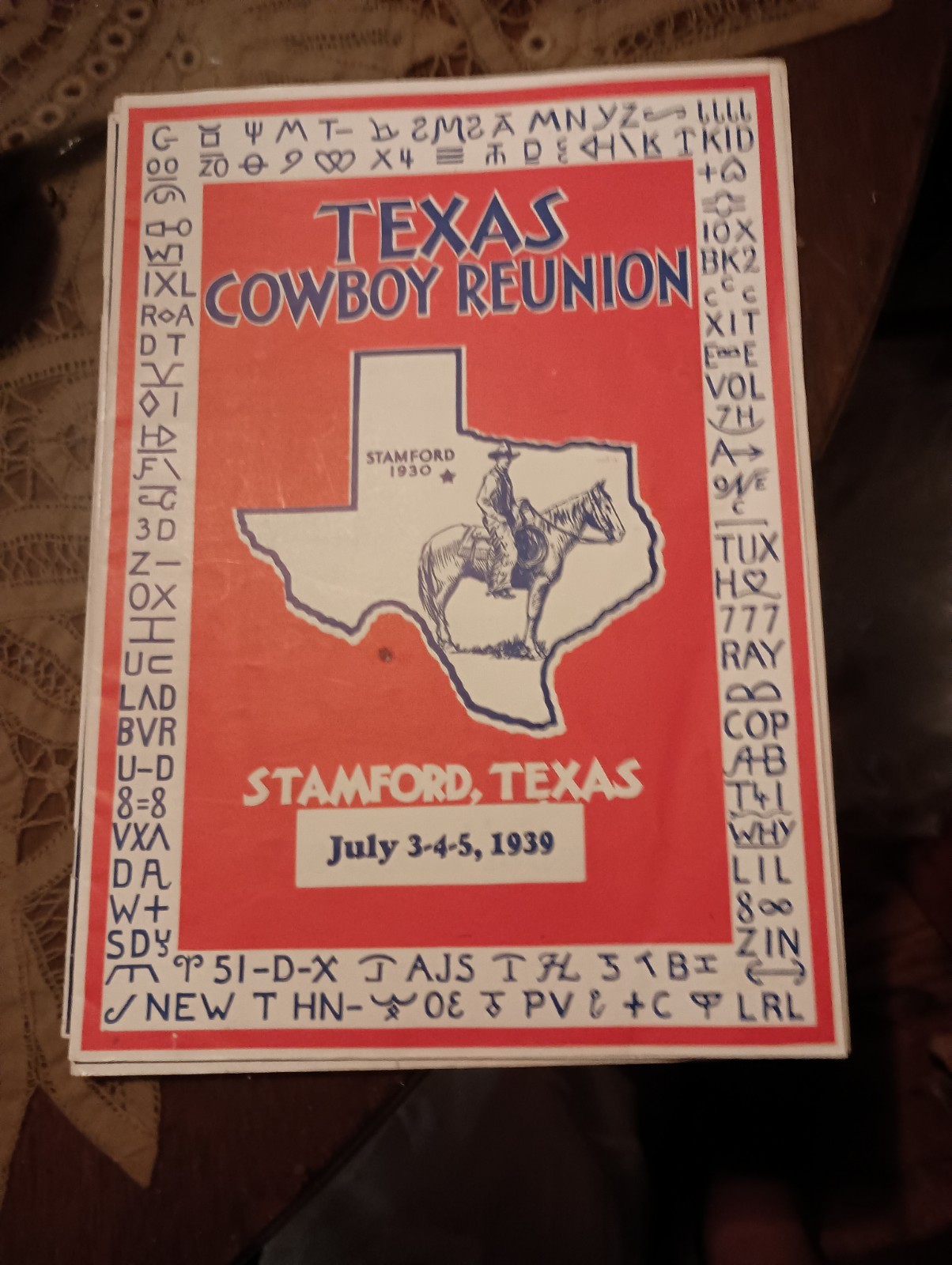 Texas Cowboy Reunion July 1939 Program Texas Cowboy Reunion July 1939 Program
