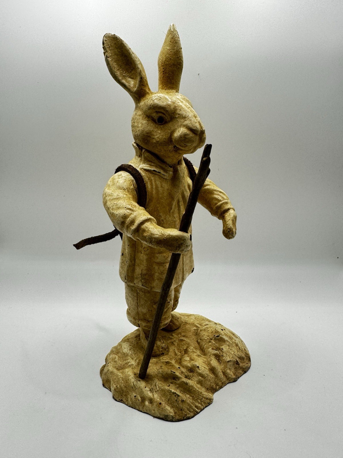 ANTIQUE CAST IRON RABBIT BUNNY DOORSTOP or GARDEN DECOR Rare 9” ANTIQUE CAST IRON RABBIT BUNNY DOORSTOP or GARDEN DECOR Rare 9”