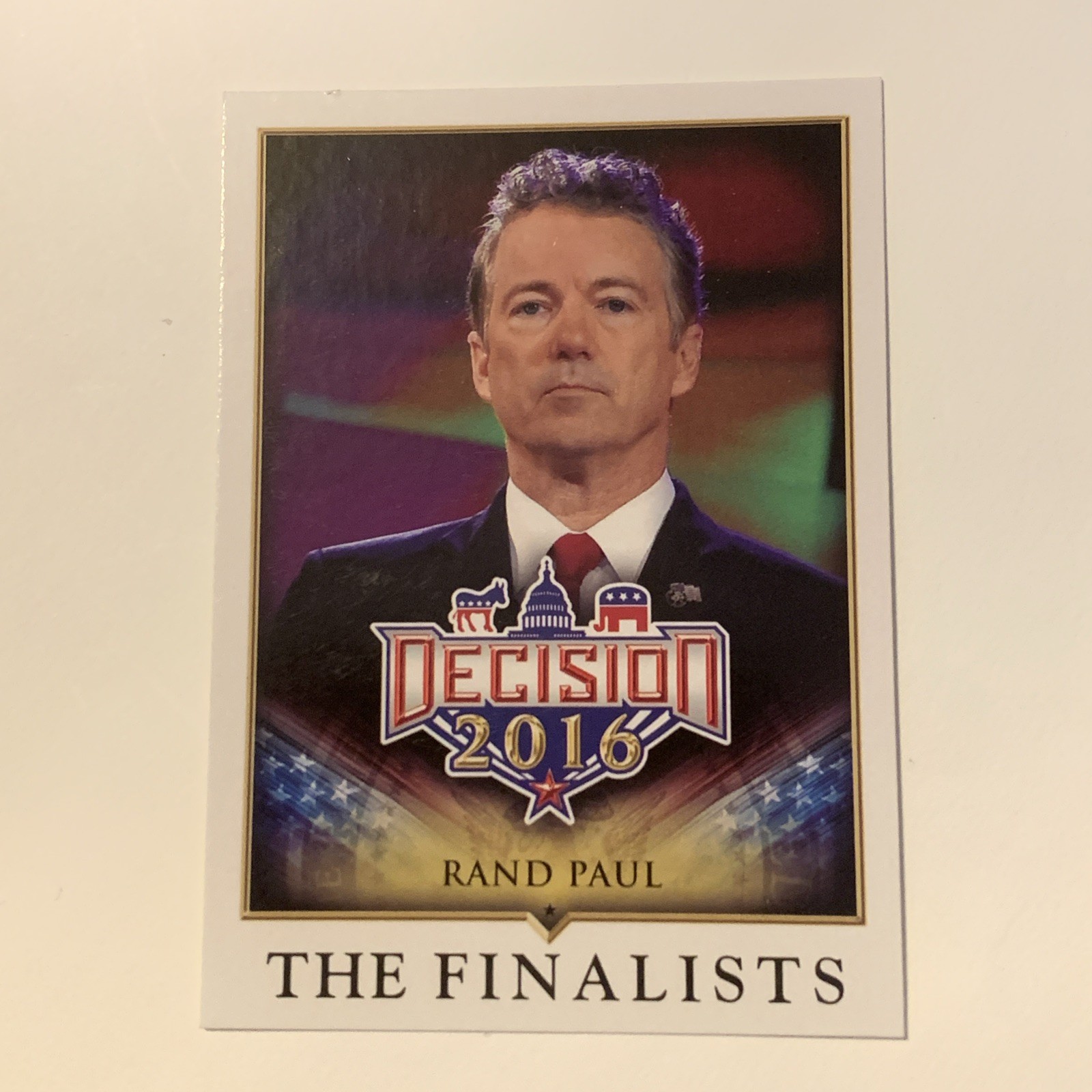 Decision 2016 Rand Paul The Finalists Trading Card #86