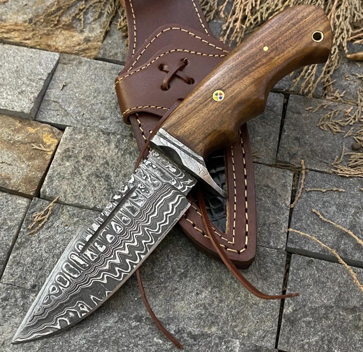 Best Hunting HANDMADE DAMASCUS STEEL SKINNING KNIFE BOWIE SURVIVAL Sheath Pro Best Hunting HANDMADE DAMASCUS STEEL SKINNING KNIFE BOWIE SURVIVAL Sheath Pro