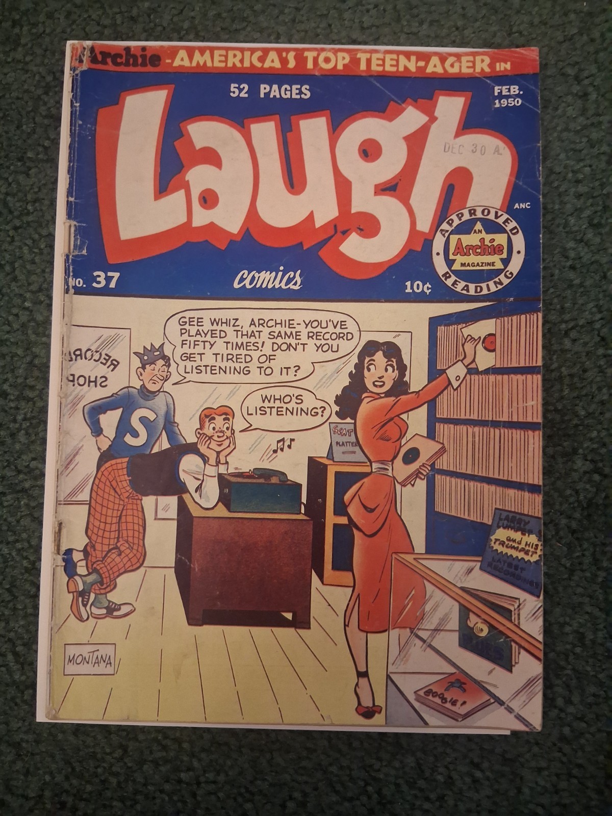 Laugh Comics #37 GD/VG 3.0 1950 Golden Age Archie Comic