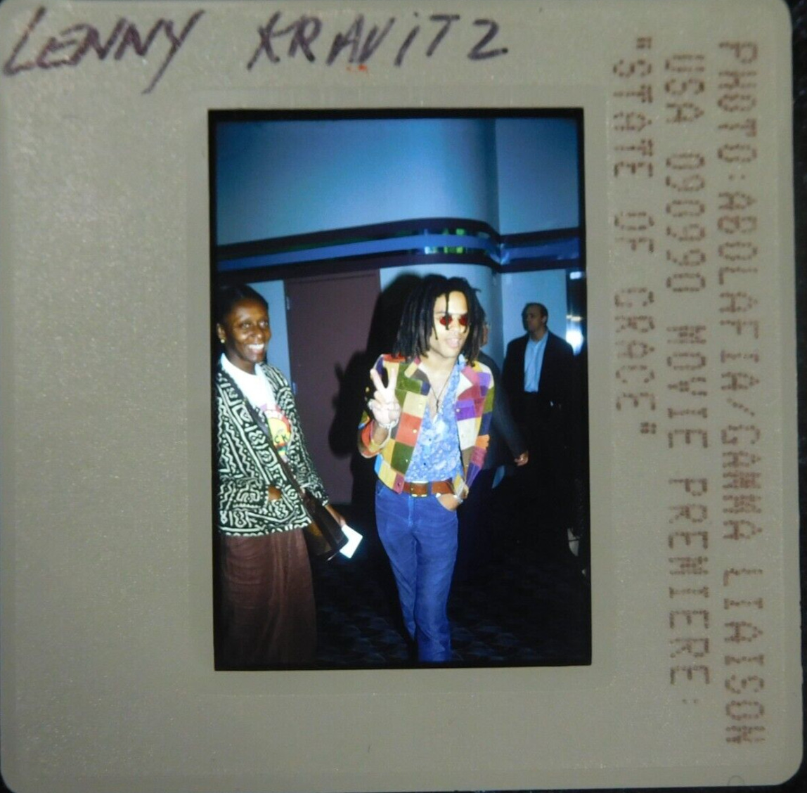 OA25-056 1980s Musician Lenny Kravitz Orig Oscar Abolafia 35mm COLOR SLIDE