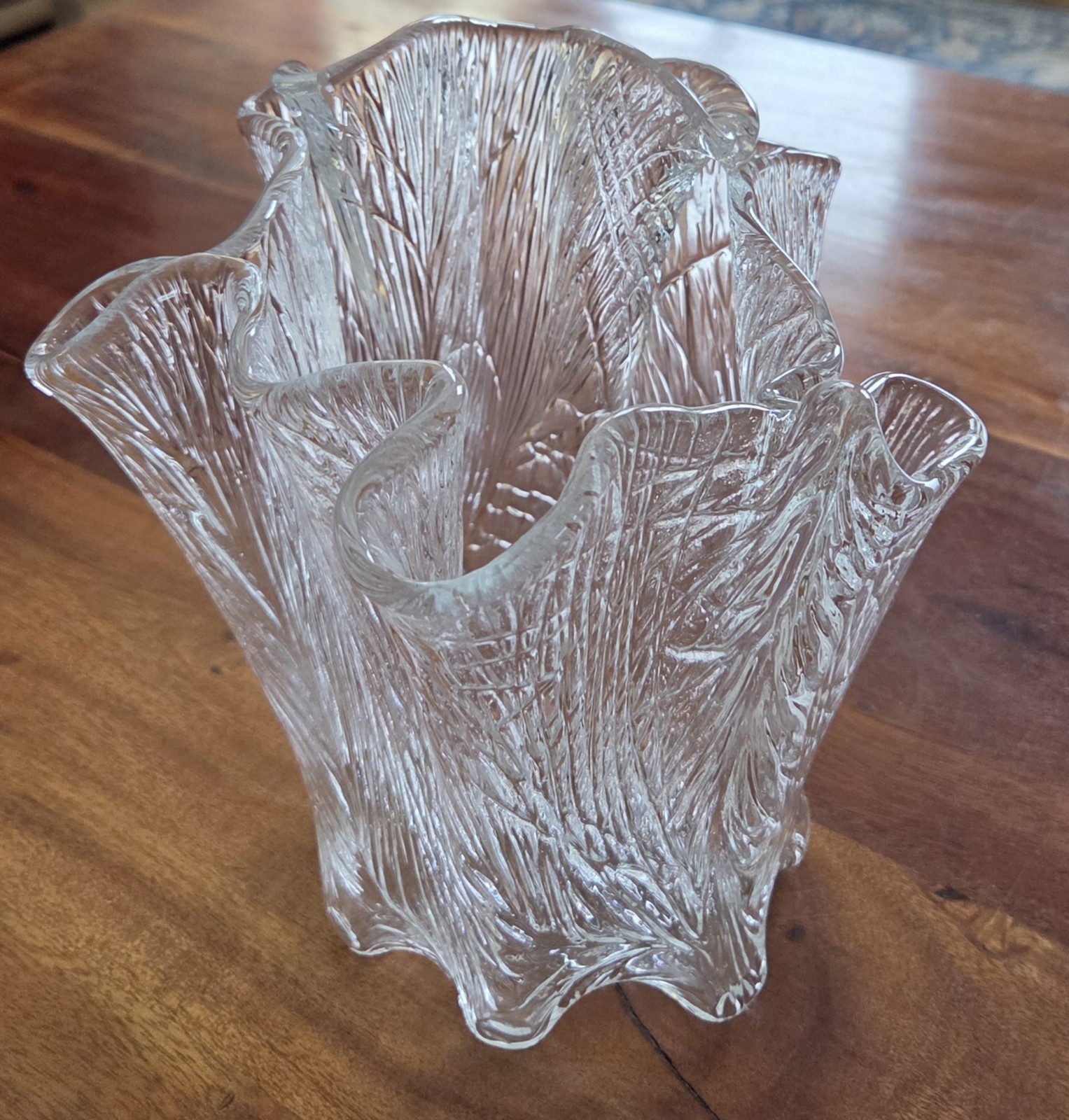 Vintage 1970s Hadeland Glassverk Furu Handkerchief Vase Severin Brorby Norway 8\ Vintage 1970s Hadeland Glassverk Furu Handkerchief Vase Severin Brorby Norway 8\